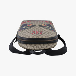 Pre-owned Gucci Kingsnake Print Brown PVC coated canvas×leather 419584 backpack/rucksack | stylenewstar