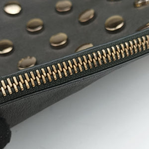 Vintage VERSACE Studded Medusa Green Leather shoulderbag | stylenewstar