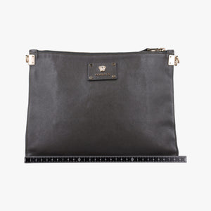 Vintage VERSACE Studded Medusa Green Leather shoulderbag | stylenewstar
