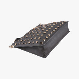 Vintage VERSACE Studded Medusa Green Leather shoulderbag | stylenewstar