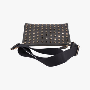 Vintage VERSACE Studded Medusa Green Leather shoulderbag | stylenewstar