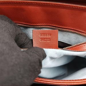 Secondhand Gucci Bamboo Orange Leather 331830 handbag | stylenewstar