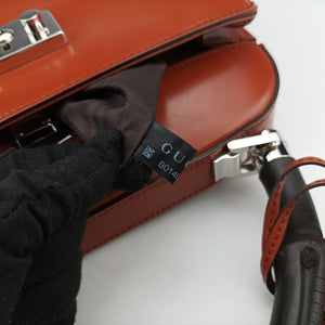 Secondhand Gucci Bamboo Orange Leather 331830 handbag | stylenewstar