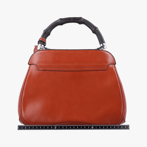 Secondhand Gucci Bamboo Orange Leather 331830 handbag | stylenewstar