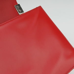 Pre-owned Chanel BOY CHANEL Red Leather A67086 shoulderbag | stylenewstar