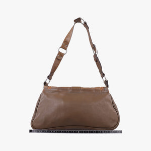 Pre-owned Christian Dior Gaucho Brown Leather shoulderbag | stylenewstar