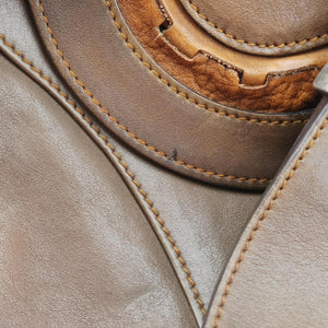 Pre-owned Christian Dior Gaucho Brown Leather shoulderbag | stylenewstar