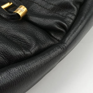 Pre-owned Yves Saint Laurent Saharienne Black Leather 139259 shoulderbag | stylenewstar