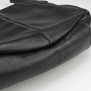 Pre-owned Yves Saint Laurent Saharienne Black Leather 139259 shoulderbag | stylenewstar