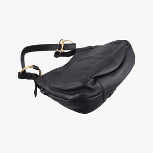 Pre-owned Yves Saint Laurent Saharienne Black Leather 139259 shoulderbag | stylenewstar