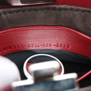 Pre-owned Fendi Micro Peekaboo Red×multi lambskin 8M0355 shoulderbag | stylenewstar