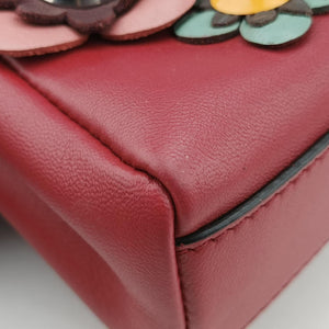 Pre-owned Fendi Micro Peekaboo Red×multi lambskin 8M0355 shoulderbag | stylenewstar