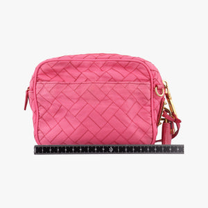 Pre-owned Prada Tessuto Nylon Quilted Impuntu Flap Pink nylon shoulderbag | stylenewstar