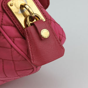 Pre-owned Prada Tessuto Nylon Quilted Impuntu Flap Pink nylon shoulderbag | stylenewstar
