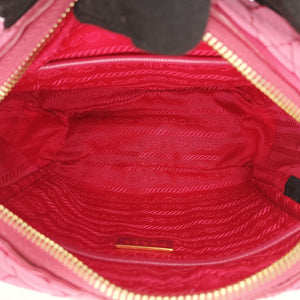 Pre-owned Prada Tessuto Nylon Quilted Impuntu Flap Pink nylon shoulderbag | stylenewstar
