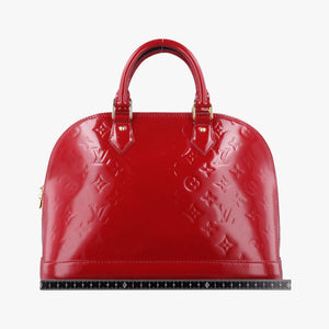 Pre-owned Louis Vuitton Alma PM pomme d'amour Vernis M90096 handbag | stylenewstar