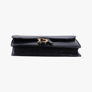 Vintage Christian Dior Saddle Black Leather bum bag/waist bag | stylenewstar
