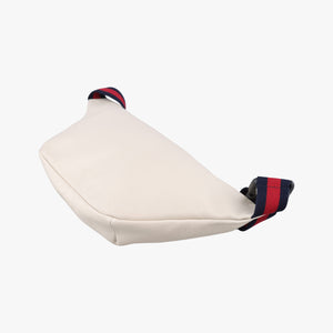 Pre-owned Gucci Print White Leather 530412 bum bag/waist bag | stylenewstar