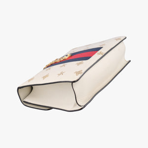 Secondhand Gucci Sylvie Ivory×Navy×Red Leather 524405 shoulderbag | stylenewstar