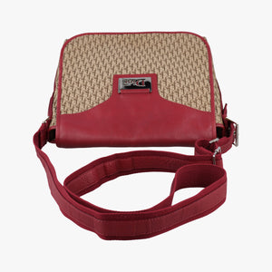 Secondhand Christian Dior Street Chic Messenger Red × Brown Jacquard Canvas×Leather shoulderbag | stylenewstar