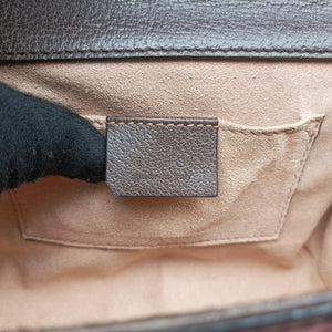 Pre-owned Gucci Padlock Brown PVC coated canvas 409487 shoulderbag | stylenewstar