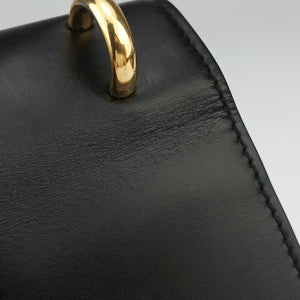 Pre-owned Gucci Sylvie Black Leather 421882 shoulderbag | stylenewstar