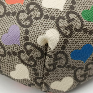 Pre-owned Gucci kids GG Top strawberry Print beige×multi PVC coated canvas 502095 bum bag/waist bag | stylenewstar
