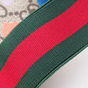 Pre-owned Gucci kids GG Top strawberry Print beige×multi PVC coated canvas 502095 bum bag/waist bag | stylenewstar