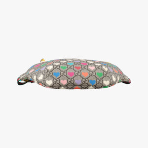 Pre-owned Gucci kids GG Top strawberry Print beige×multi PVC coated canvas 502095 bum bag/waist bag | stylenewstar
