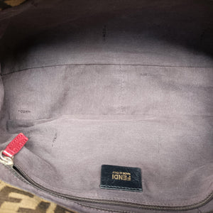 Secondhand Fendi Baguette Zucchino Brown × Red canvas×leather 8BT180 shoulderbag | stylenewstar