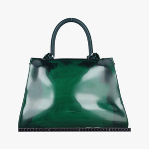 Pre-owned Delvaux The Hero Brillant Green PVC (Vinyl Chloride) × Rubber shoulderbag | stylenewstar