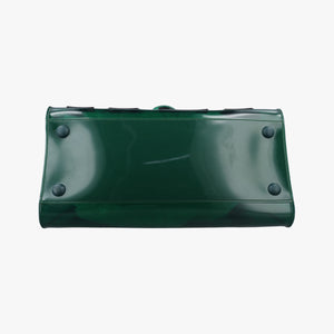 Pre-owned Delvaux The Hero Brillant Green PVC (Vinyl Chloride) × Rubber shoulderbag | stylenewstar