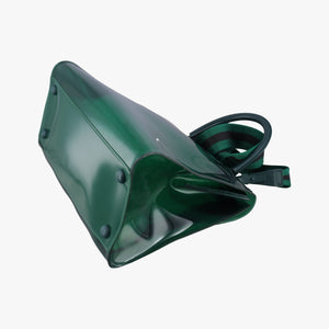 Pre-owned Delvaux The Hero Brillant Green PVC (Vinyl Chloride) × Rubber shoulderbag | stylenewstar