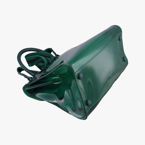 Pre-owned Delvaux The Hero Brillant Green PVC (Vinyl Chloride) × Rubber shoulderbag | stylenewstar