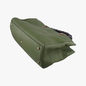 Vintage Gucci Bamboo Shopper Green Leather 323660 shoulderbag | stylenewstar