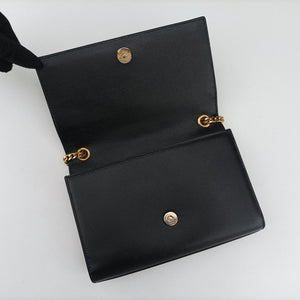 Pre-owned Yves Saint Laurent KATE Black Leather 469390 shoulderbag | stylenewstar