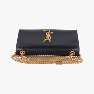 Pre-owned Yves Saint Laurent KATE Black Leather 469390 shoulderbag | stylenewstar