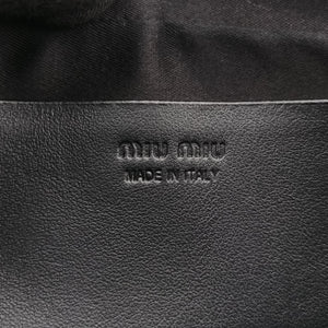 Vintage Miu Miu Logo belt Black leather bum bag/waist bag | stylenewstar