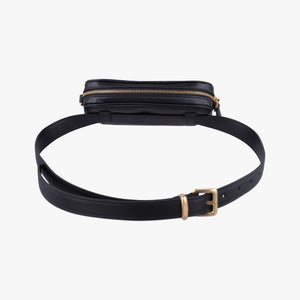 Vintage Miu Miu Logo belt Black leather bum bag/waist bag | stylenewstar