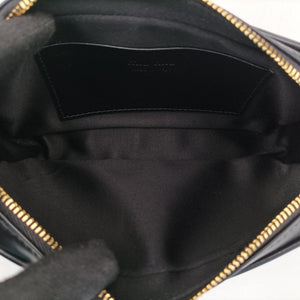 Vintage Miu Miu Logo belt Black leather bum bag/waist bag | stylenewstar