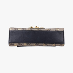 Vintage Gucci Padlock Beige x Black PVC coated canvas x leather 409487 shoulderbag | stylenewstar