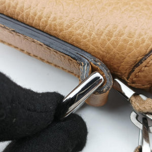 Pre-owned Gucci GG Charm Top Handle Camel Leather 339551 shoulderbag | stylenewstar