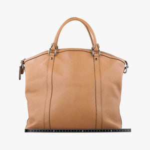 Pre-owned Gucci GG Charm Top Handle Camel Leather 339551 shoulderbag | stylenewstar