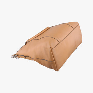 Pre-owned Gucci GG Charm Top Handle Camel Leather 339551 shoulderbag | stylenewstar