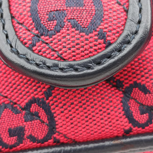 Secondhand Gucci GG Marmont Red×Black canvas 583571 shoulderbag | stylenewstar