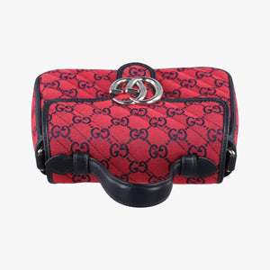 Secondhand Gucci GG Marmont Red×Black canvas 583571 shoulderbag | stylenewstar