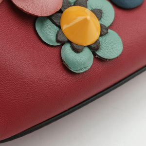 Pre-owned Fendi Micro Peekaboo Red×multi lambskin 8M0355 shoulderbag | stylenewstar