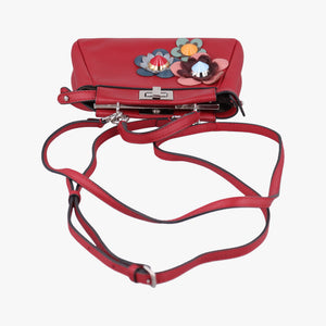 Pre-owned Fendi Micro Peekaboo Red×multi lambskin 8M0355 shoulderbag | stylenewstar