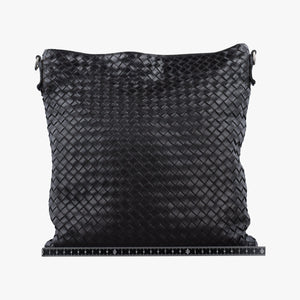 Secondhand Bottega Veneta Intrecciato Black lambskin shoulderbag | stylenewstar