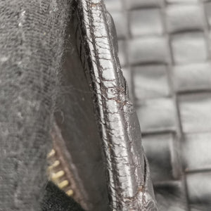 Secondhand Bottega Veneta Intrecciato Black lambskin shoulderbag | stylenewstar